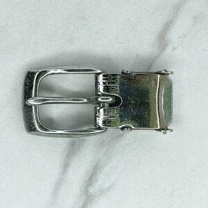 Fine Belt Silver Tone Vintage Skinny Clamp Belt Buckle